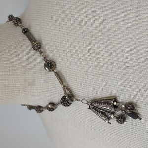 Vintage Mary & Doug Hancock Silver Color Necklace with Intricate Detailing
